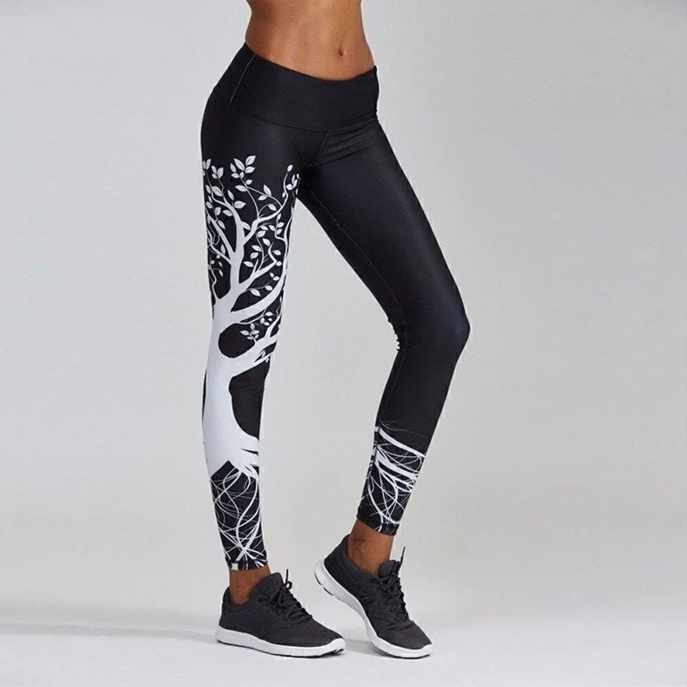 Full Length Tree Print Leggingsyoga Workoutpants